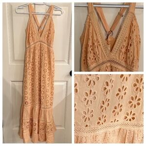 A Collective Story eyelet Midi Dress peach 31855